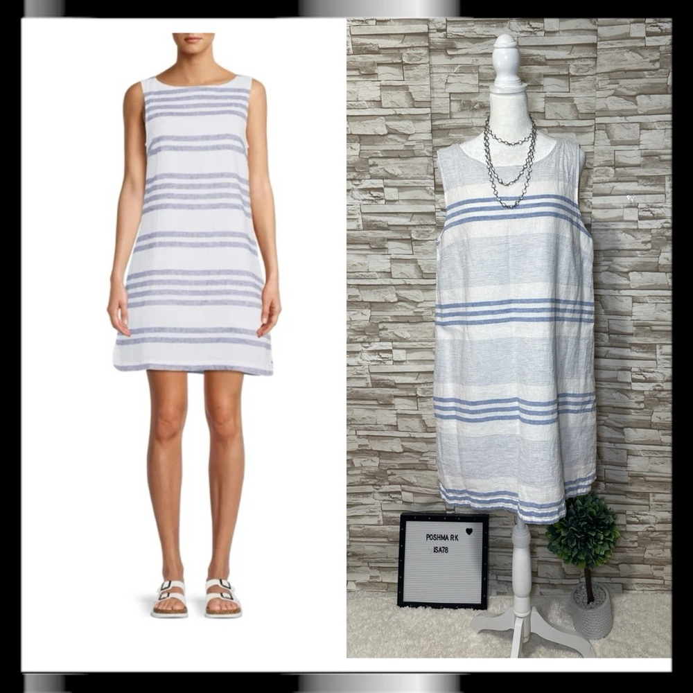 beachlunchlounge Women's Sleeveless Linen XL Dress